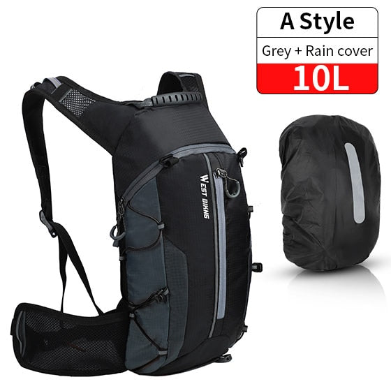 WEST BIKING Bicycle Water Bag 10L. Portable Waterproof Hydration Backpack.