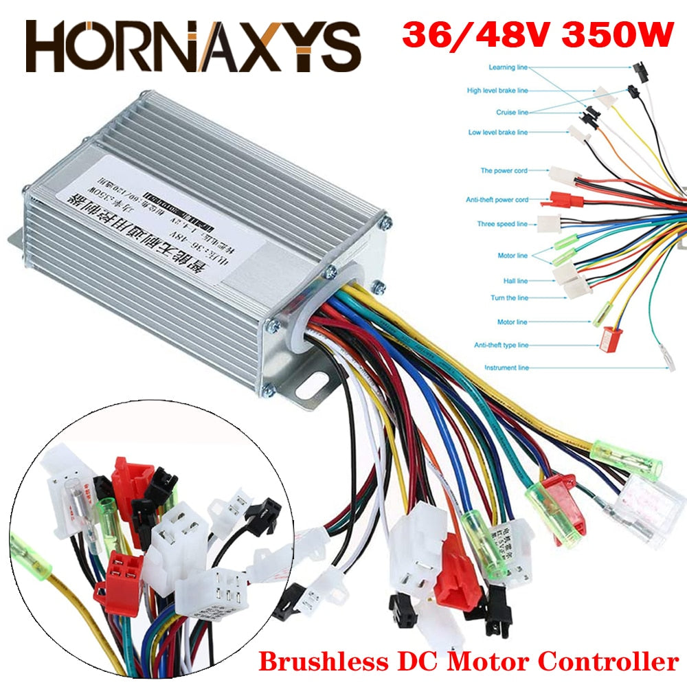 Electric Bicycle 36V/48V 350W Brushless DC Motor Controller for Electric Bicycle E-bike Scooter