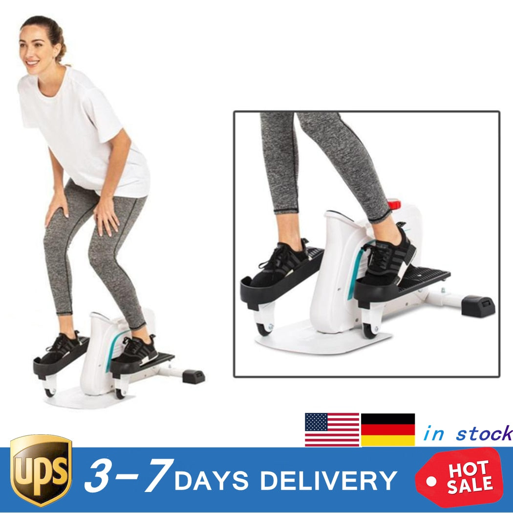Elliptical Trainer Fitness Adjustable Resistance Indoor Pedal Exercise Bike Mini Trainer Exerciser Cycling Fitness Mini Pedal Ex