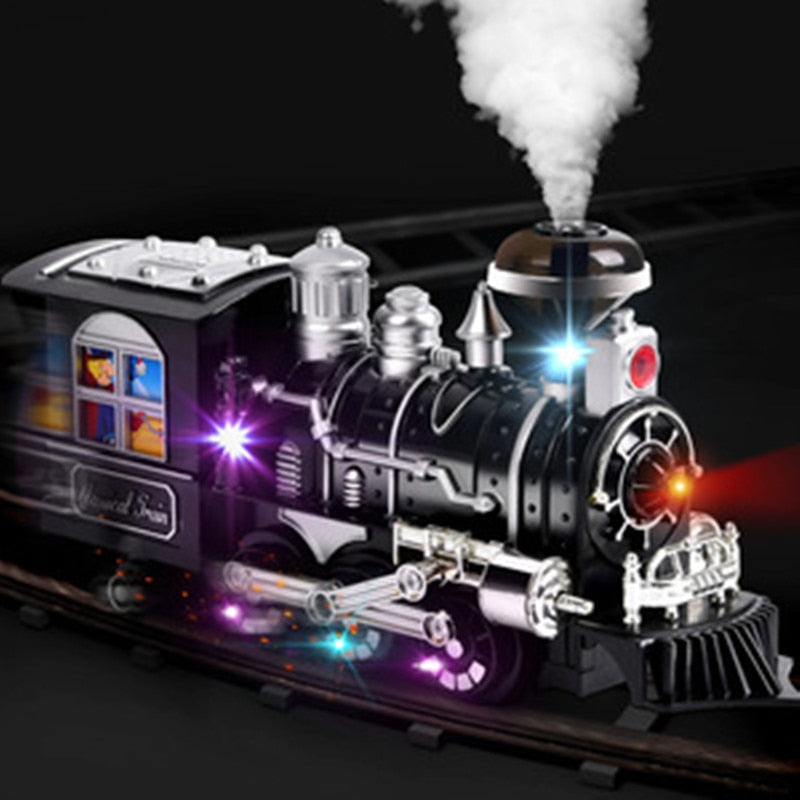 Children's Electric Smoking  RC Rail Car Sound Light Music. DIY Assembly.
