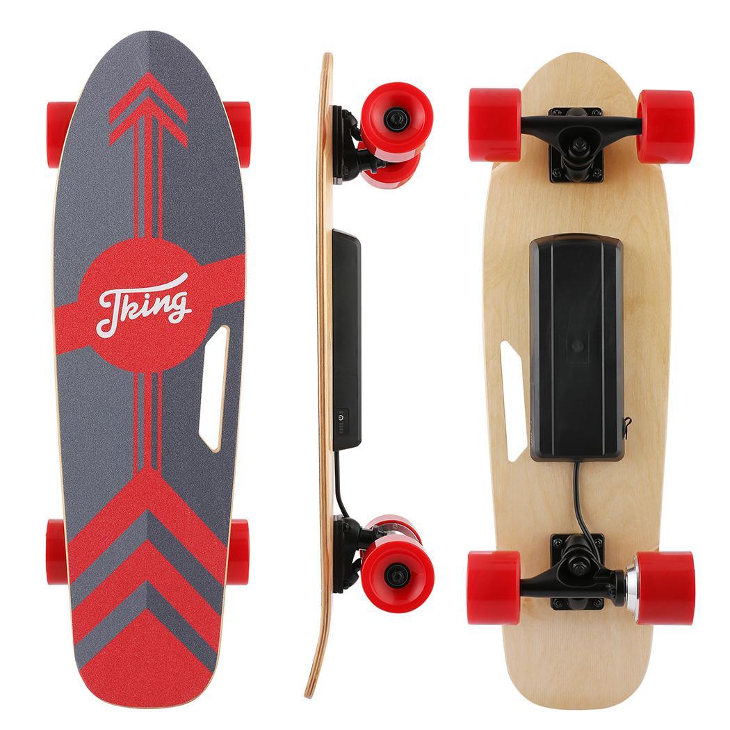 3-Speed Electric Skateboard 350W Brushless Motor with Remote Controller Electric Scooter 12MPH Top Speed 8 Miles Range 3 Speeds