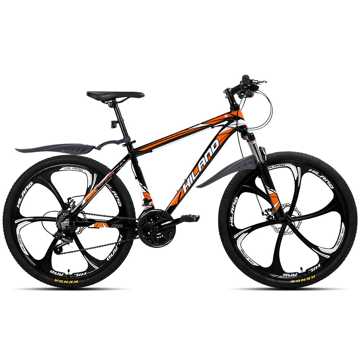 Hiland Mountain Bike 21 Speeds Drivetrain,Aluminum Frame 26 Inch Wheels Disc-Brake.