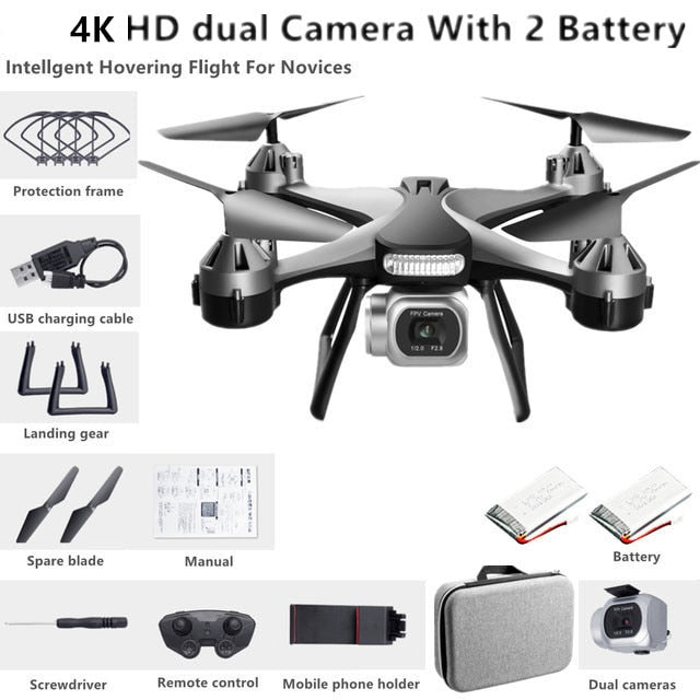 2021 New JC801 UAV HD Professional Dual Camera Remote Control Helicopter 4K Dual Camera Drone Aerial Photography Quadcopter WIFI
