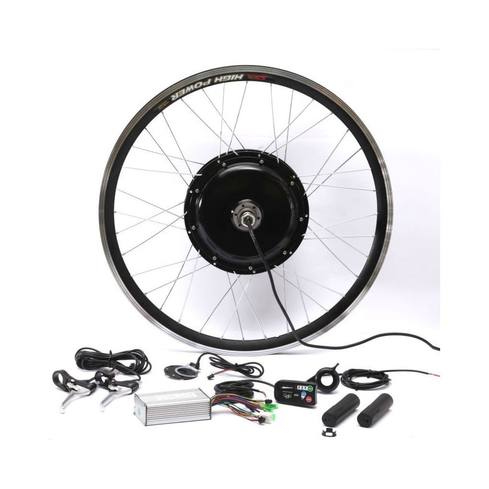 20-, 26-, & 28-inch e-Bike hub motor kit. Electric bicycle conversion kit. Included battery 1000w 48v.