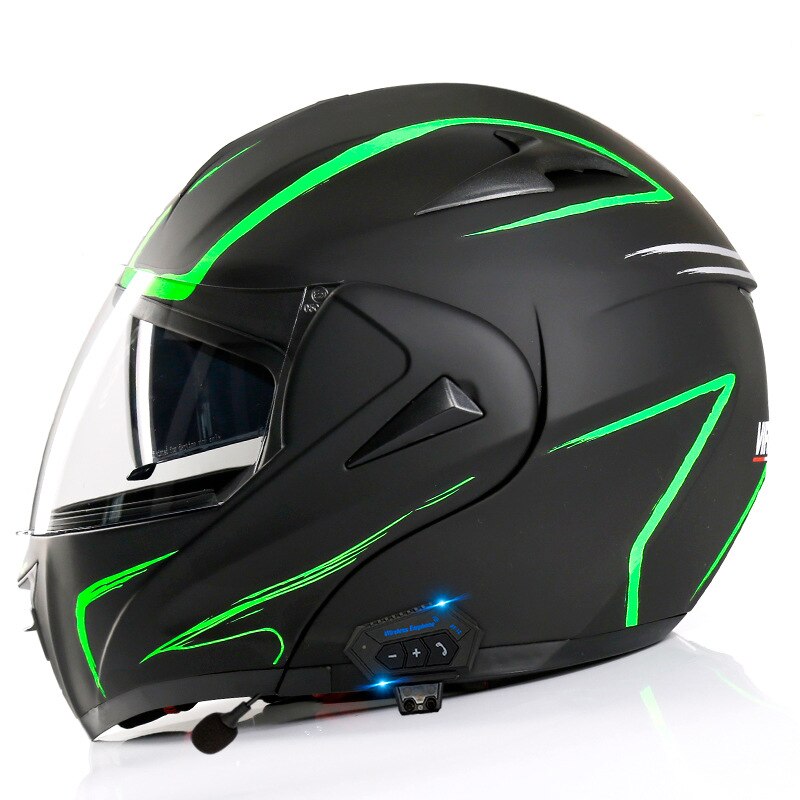 Bluetooth helmet motorcycle sub-blue lightning tea mirror smart helmet motorcycle motorcycle helmet