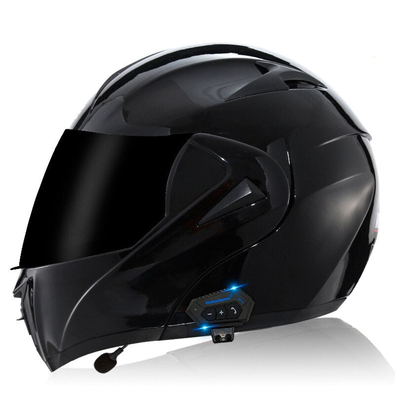 Bluetooth helmet motorcycle sub-blue lightning tea mirror smart helmet motorcycle motorcycle helmet