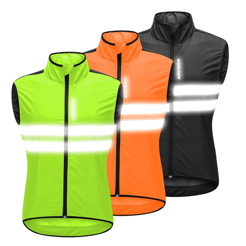 WOSAWE Reflective Men & Women Cycling Vest. Windproof Breathable MTB Vest Sleeveless Windbreaker