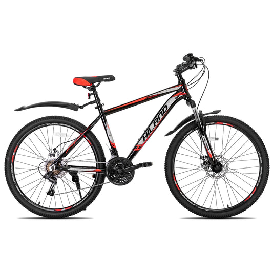 Hiland Mountain Bike 21 Speeds Drivetrain,Aluminum Frame 26 Inch Wheels Disc-Brake.