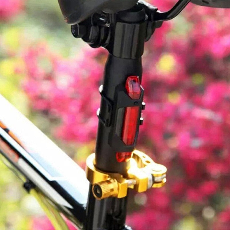 Rechargeable USB LED Bicycle Tail Light  Bike Safety  Front and Rear Flashing Lights.