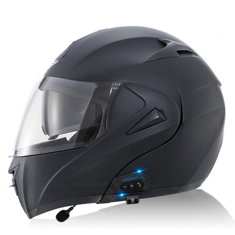 Bluetooth helmet motorcycle sub-blue lightning tea mirror smart helmet motorcycle motorcycle helmet