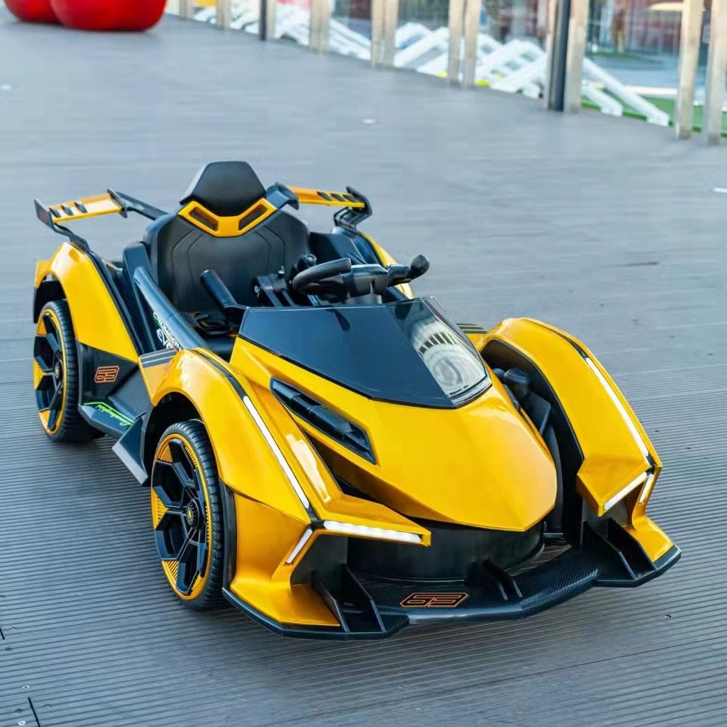 Electric Roadster Four-wheeled with Light Riding Outdoor Toys Cool Car Kids Ride on Cars Vehicles for Adults