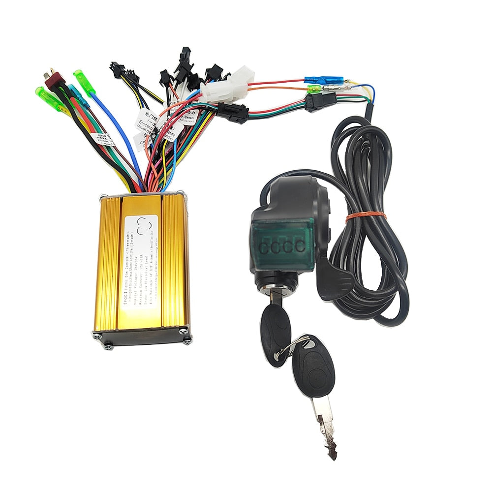 Electric Bike/Bicycle E-bike E-scooter Brushless Controller 24V 36V 350W 12A 15A 18A with Twist Thumb Throttle