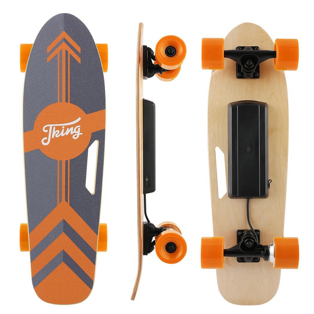 3-Speed Electric Skateboard 350W Brushless Motor with Remote Controller Electric Scooter 12MPH Top Speed 8 Miles Range 3 Speeds