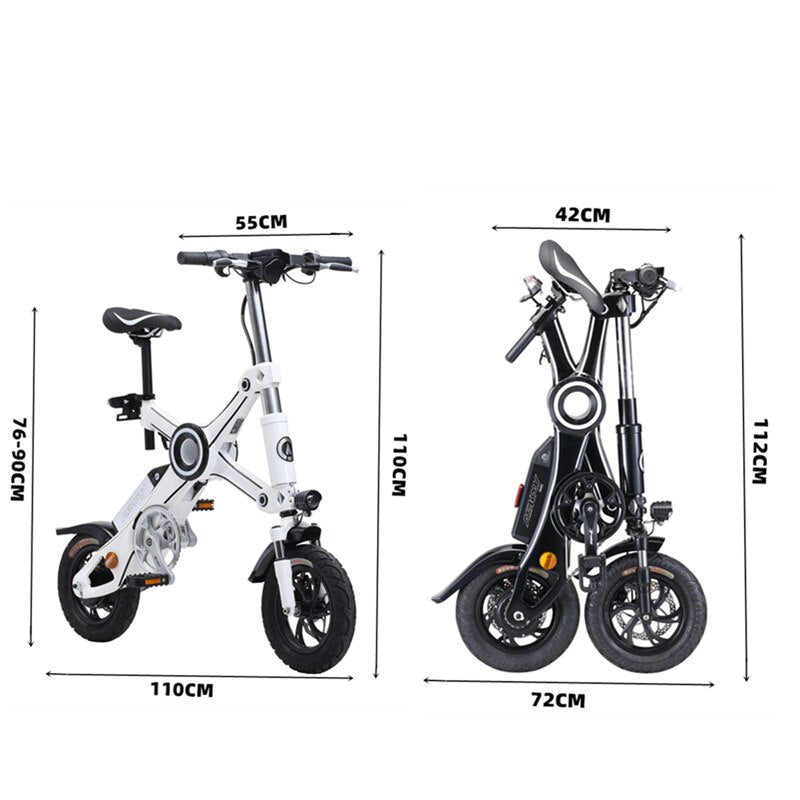 motorcycles mini folding foldable full suspension electric city road e-bike