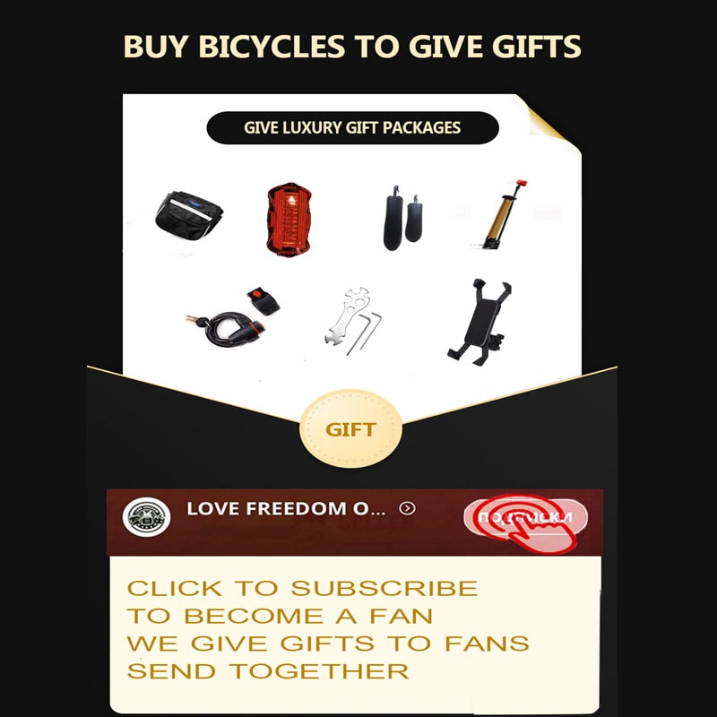 Love Freedom 7/21/24/27 Speed Mountain Bike 26 * 4.0 Fat Tire Bikes w/ Shock Absorbents.