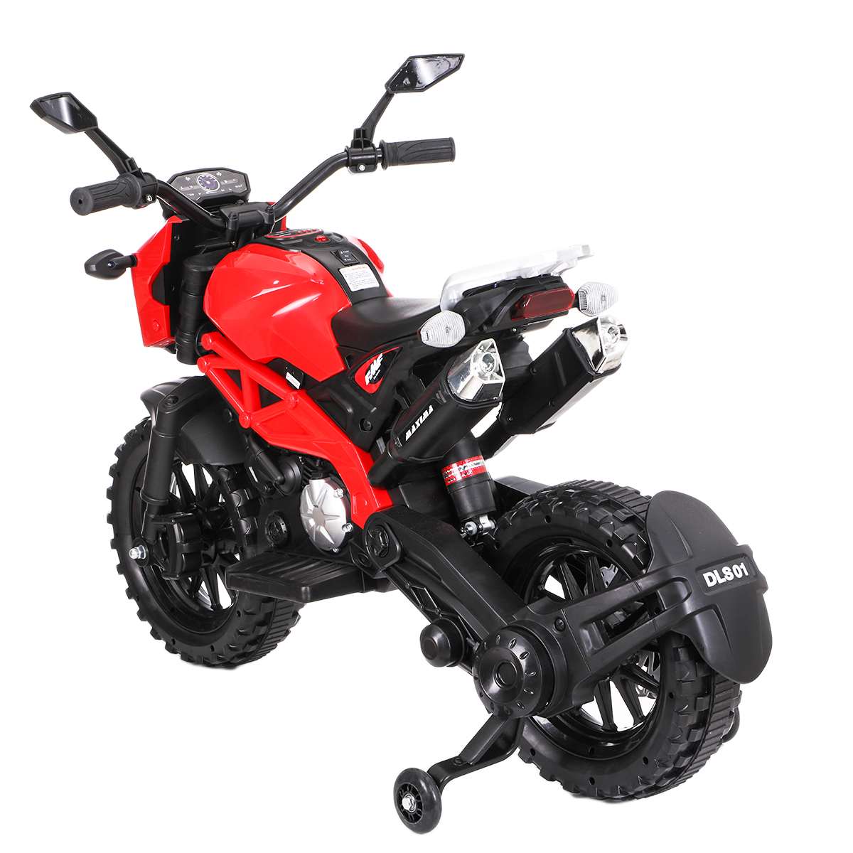 Children's Motorcycle with Training Wheels Battery Powered Electric Dirt Bike