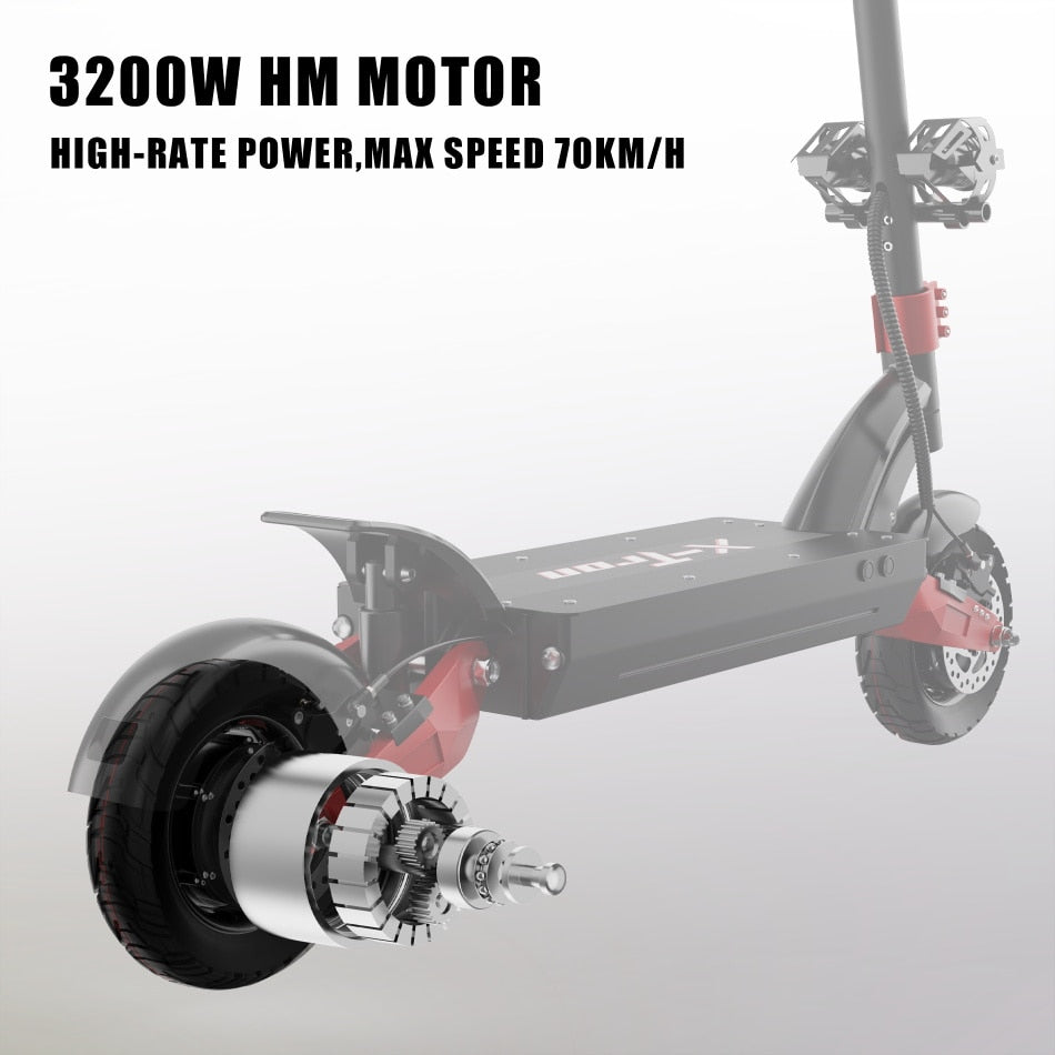 Dual Drive Scooter Electric X-Tron 60V 3200W Folding Kick Scooters Electric Scooters.