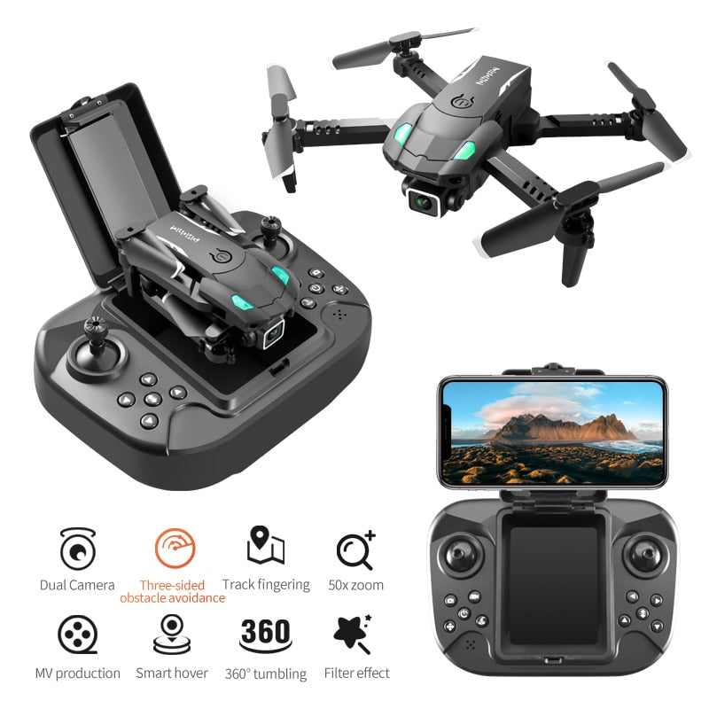 Mini Drone 4K HD Camera, Three-sided Obstacle Avoidance, Air Pressure Fixed Height.