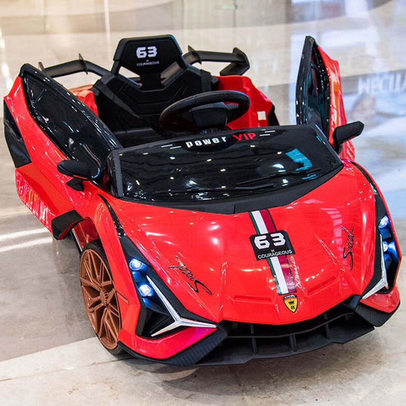 2022 New Children Electric Car Kids Remote Control Car Baby Toys Gifts with Early Education Double Seat Ride on Car 1-6 Y