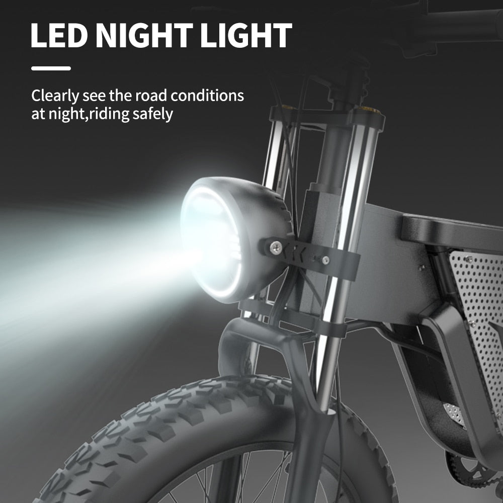 EKX X20 Electric Bike Mountain Moped Ebike 20 Inch Fat Tire 2000W 48V 30AH Men's Road EBike Electric Bicycle For Adults E Bikes