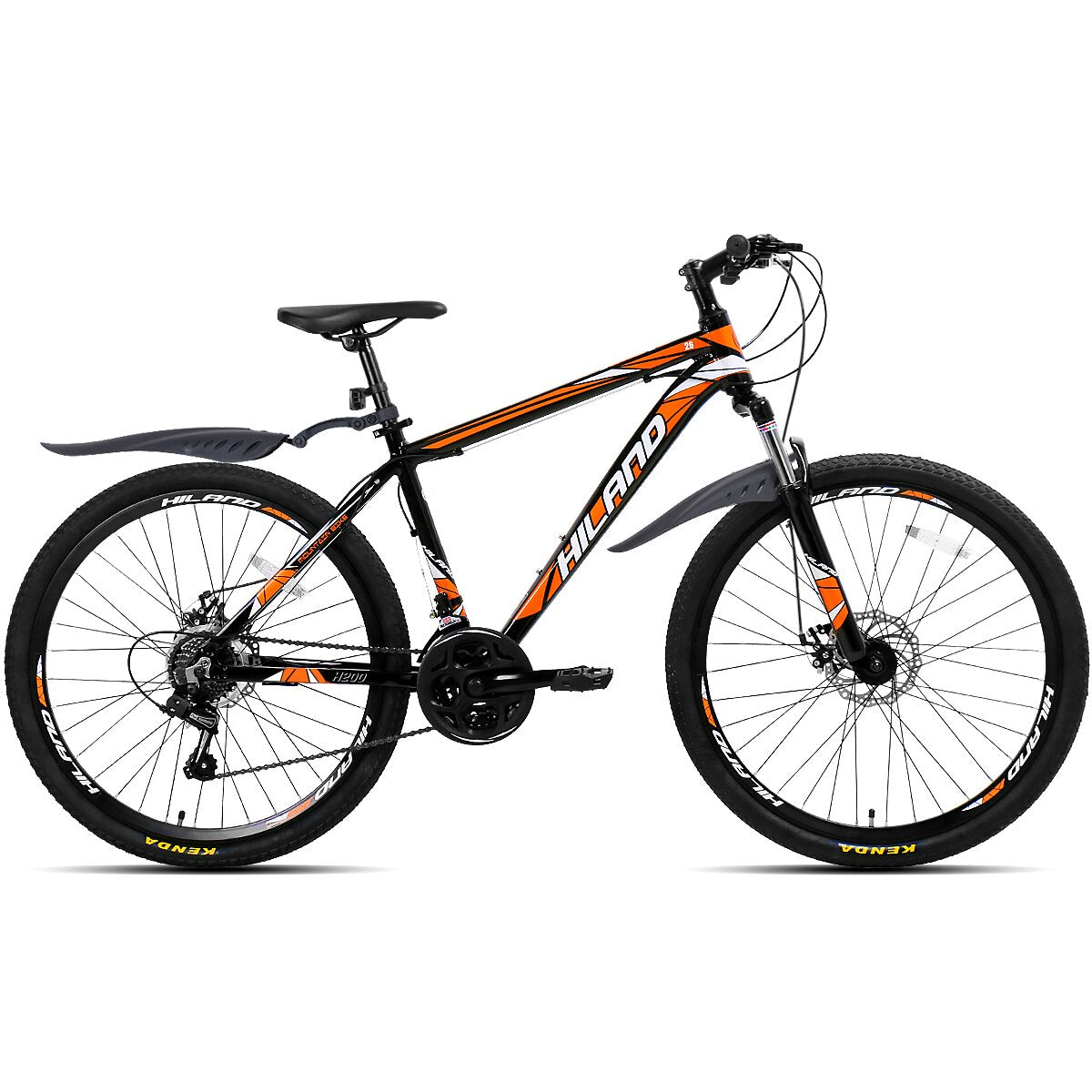 Hiland Mountain Bike 21 Speeds Drivetrain,Aluminum Frame 26 Inch Wheels Disc-Brake.