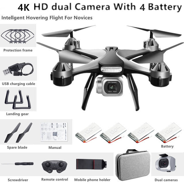 2021 New JC801 UAV HD Professional Dual Camera Remote Control Helicopter 4K Dual Camera Drone Aerial Photography Quadcopter WIFI