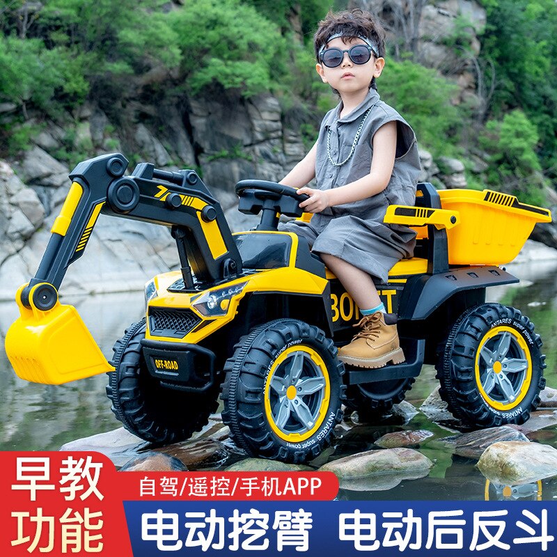 Oversized Electric Excavator  Electric Boys‘ Charging Outdoor Toys Engineering Car Riding Vehicles for Kids In Ride On
