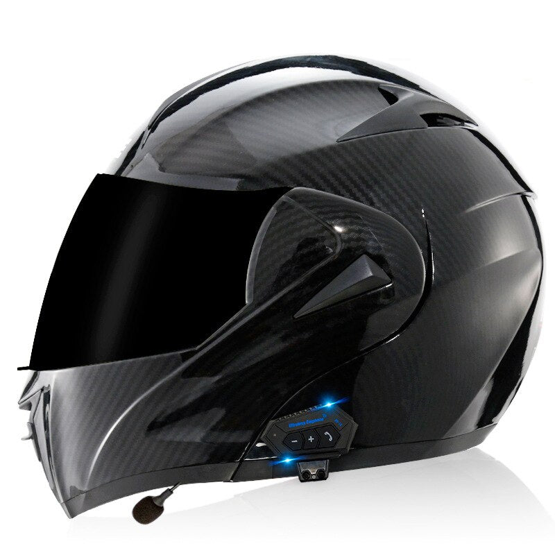 Bluetooth helmet motorcycle sub-blue lightning tea mirror smart helmet motorcycle motorcycle helmet
