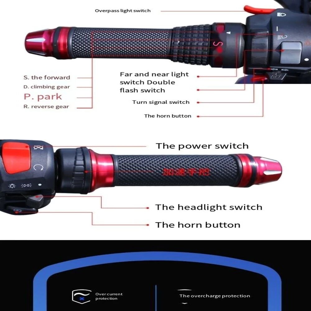 3000W 72V Electric Motorcycle with Twp-wheeled Lithium Battery 24 Tube Controller