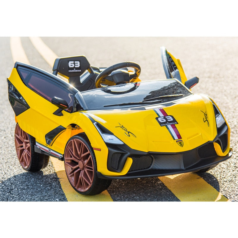 2022 New Children Electric Car Kids Remote Control Car Baby Toys Gifts with Early Education Double Seat Ride on Car 1-6 Y