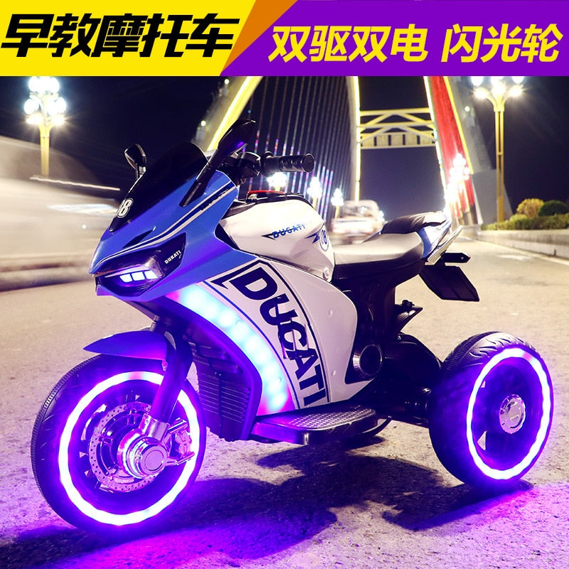 Electric Motorcycle Charging Electric Large Tricycle Stroller Ride on Car Electric for Kid Children 2-10 Years Old