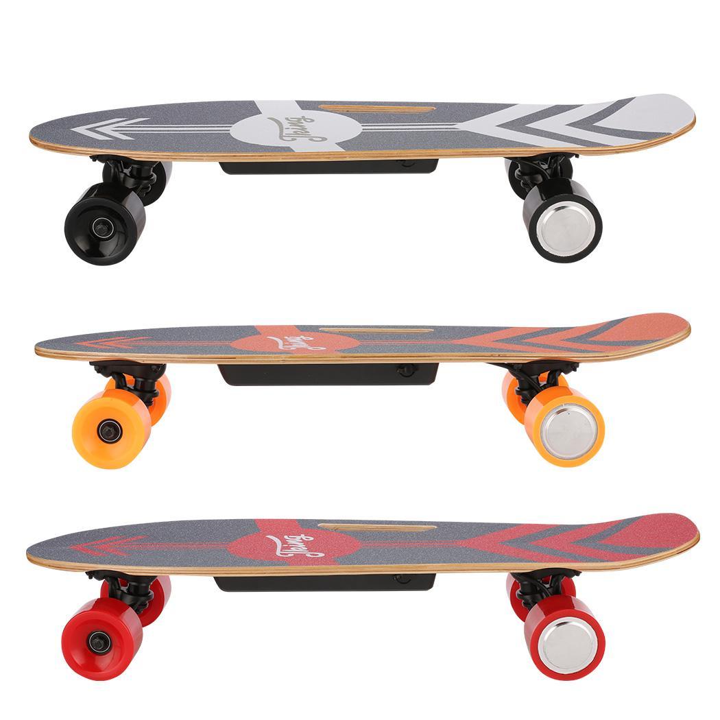 3-Speed Electric Skateboard 350W Brushless Motor with Remote Controller Electric Scooter 12MPH Top Speed 8 Miles Range 3 Speeds
