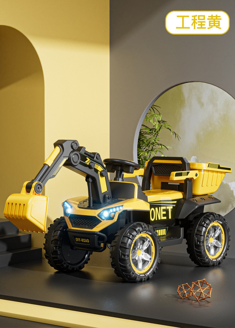 Oversized Electric Excavator  Electric Boys‘ Charging Outdoor Toys Engineering Car Riding Vehicles for Kids In Ride On