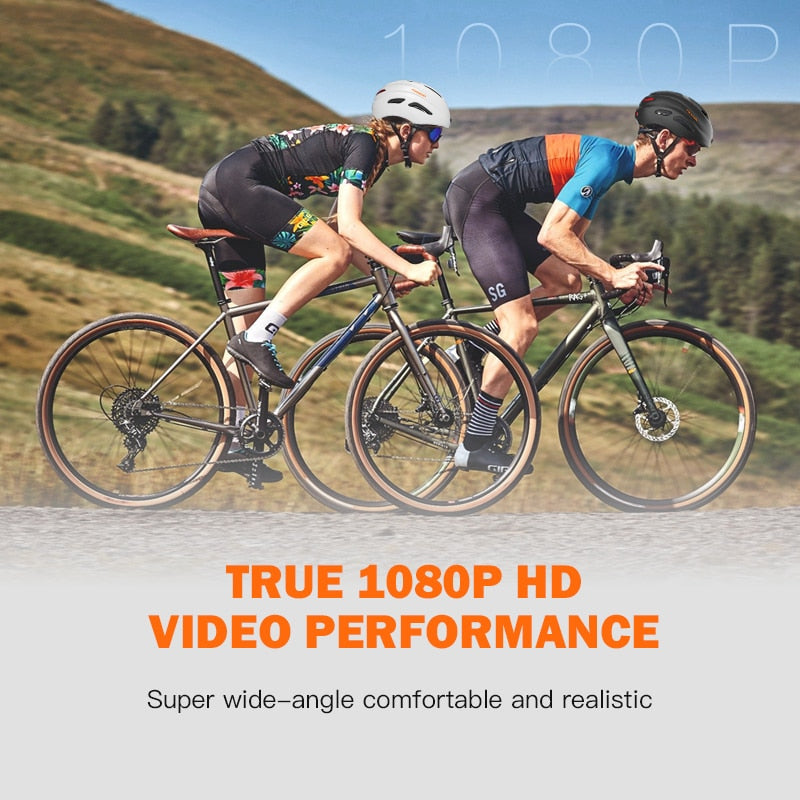 Waterproof Cycling Smart Helmet with Wi-fi Camera, Warning Tail Light,  Safety Caps for Electric Bike Scooter Skateboard unisex