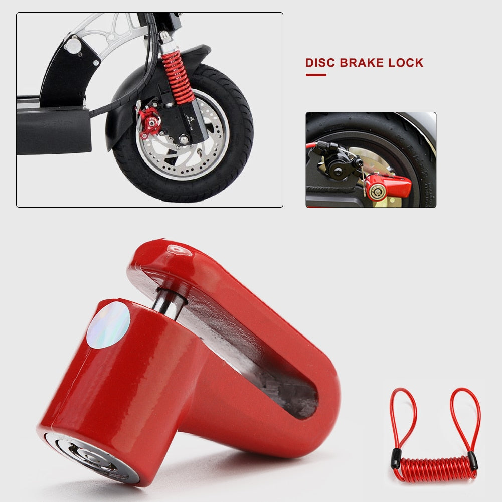 Scooter lock Anti-Theft Disc Brakes Lock with Steel Wire for Xiaomi M365 Electric Scooter.