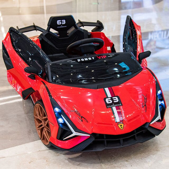 2022 New Children Electric Car Kids Remote Control Car Baby Toys Gifts with Early Education Double Seat Ride on Car 1-6 Y