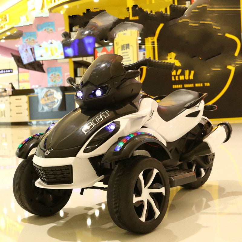 Children's Electric Motorcycle, Tricycle, Electric Car. Baby Dual Drive Motorbike for Kids.