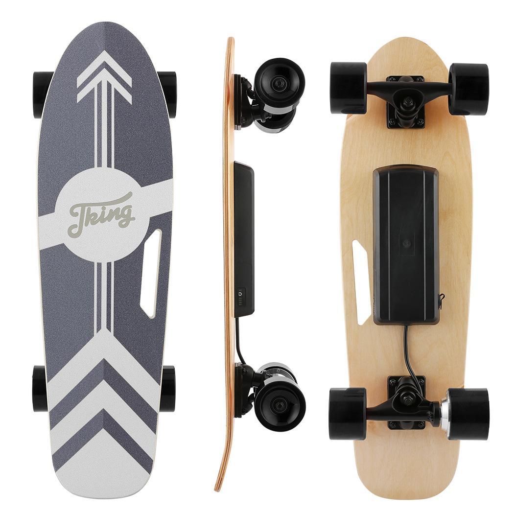 3-Speed Electric Skateboard 350W Brushless Motor with Remote Controller Electric Scooter 12MPH Top Speed 8 Miles Range 3 Speeds
