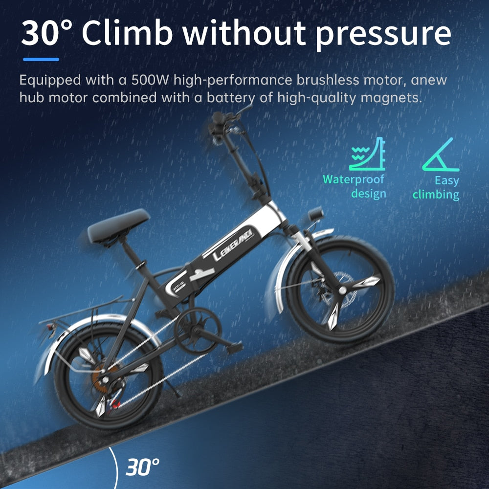 SLUDA New XT5 Folding Mini Electric Bike 500w Brushless Motor Aluminum Alloy Aldult EBicycle Lithium Battery Portable Road Ebike