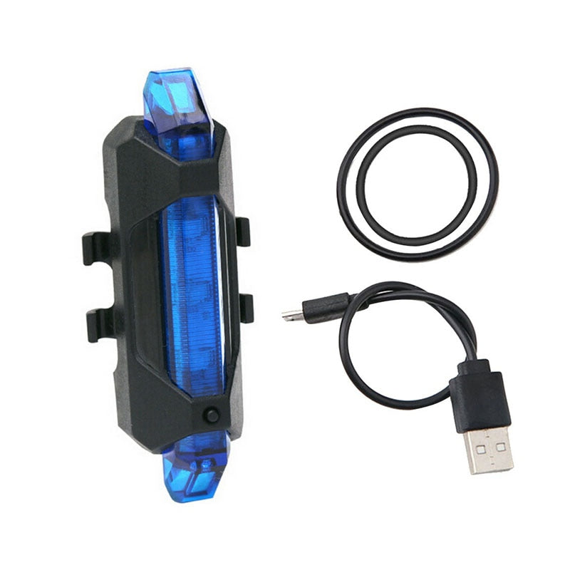 Rechargeable USB LED Bicycle Tail Light  Bike Safety  Front and Rear Flashing Lights.