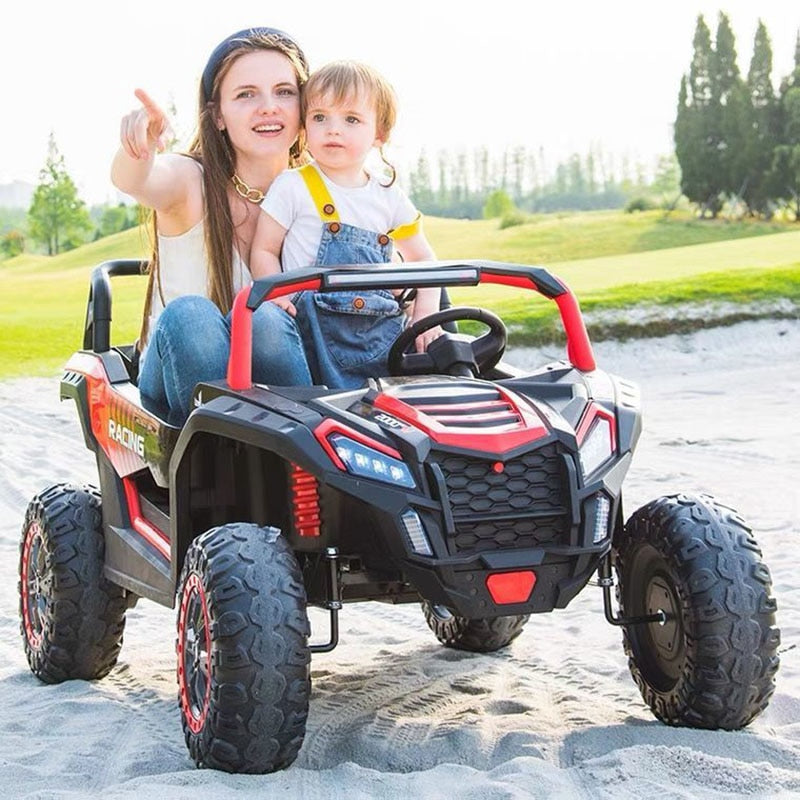 Two-seater Electric Cars Vehicles for Adults Kids Ride on Game Car Gaming Riding Four-wheel Drive Off-road Vehicle Toy for Kids
