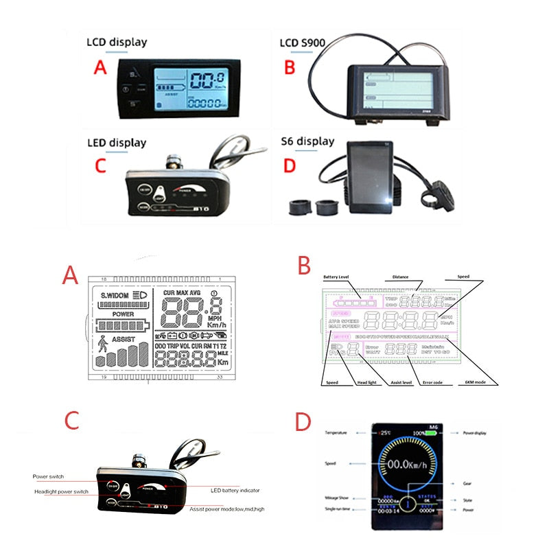 Electric Bike Conversion Kit 36V 500W Front & Rear Wheel Brushless Hub Motor Brushless 20-29 Inch e-bike kit. 12 Ah Samsung Battery