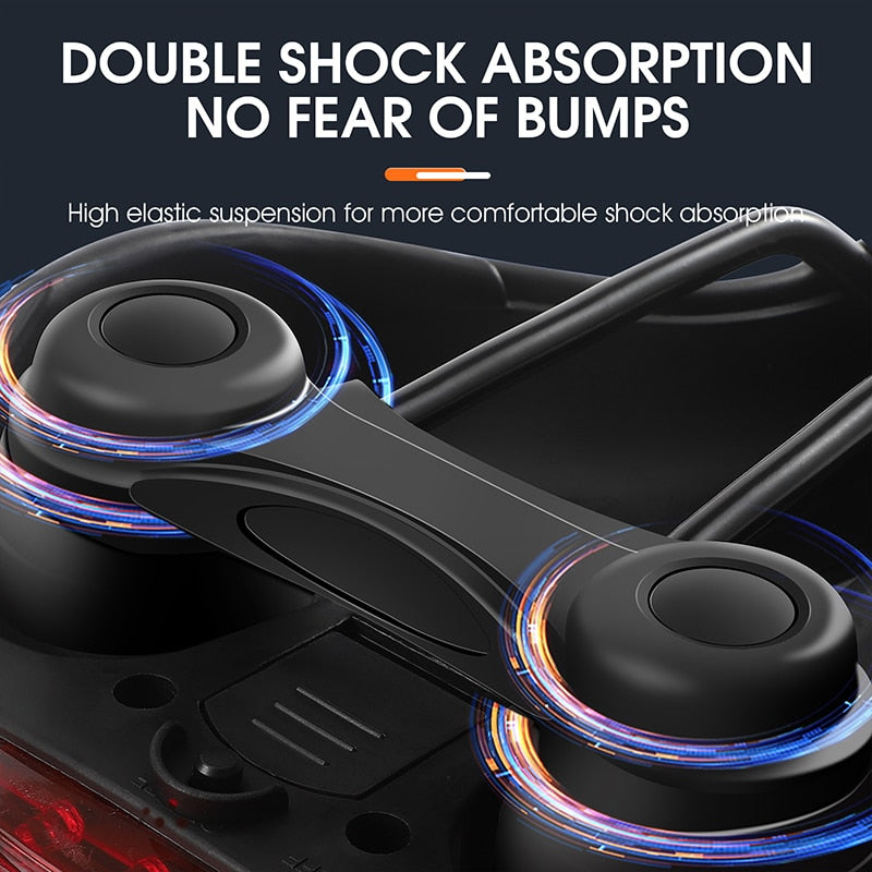 WEST BIKING Bicycle Saddle with Tail Light. Soft Comfortable Bike Hollow Cycling Bicycle Saddle