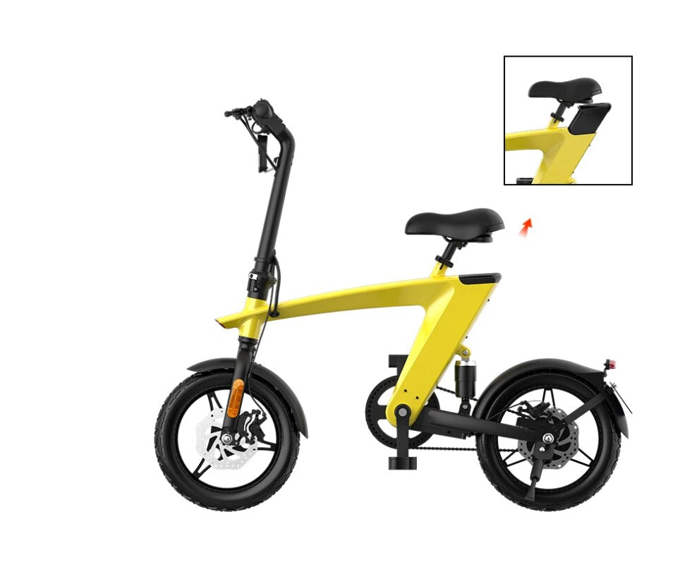 Newest Version HX H1 Mini E-Bike 36V 250W Riding/ Electric Bike with Rear Spring shock Absorber