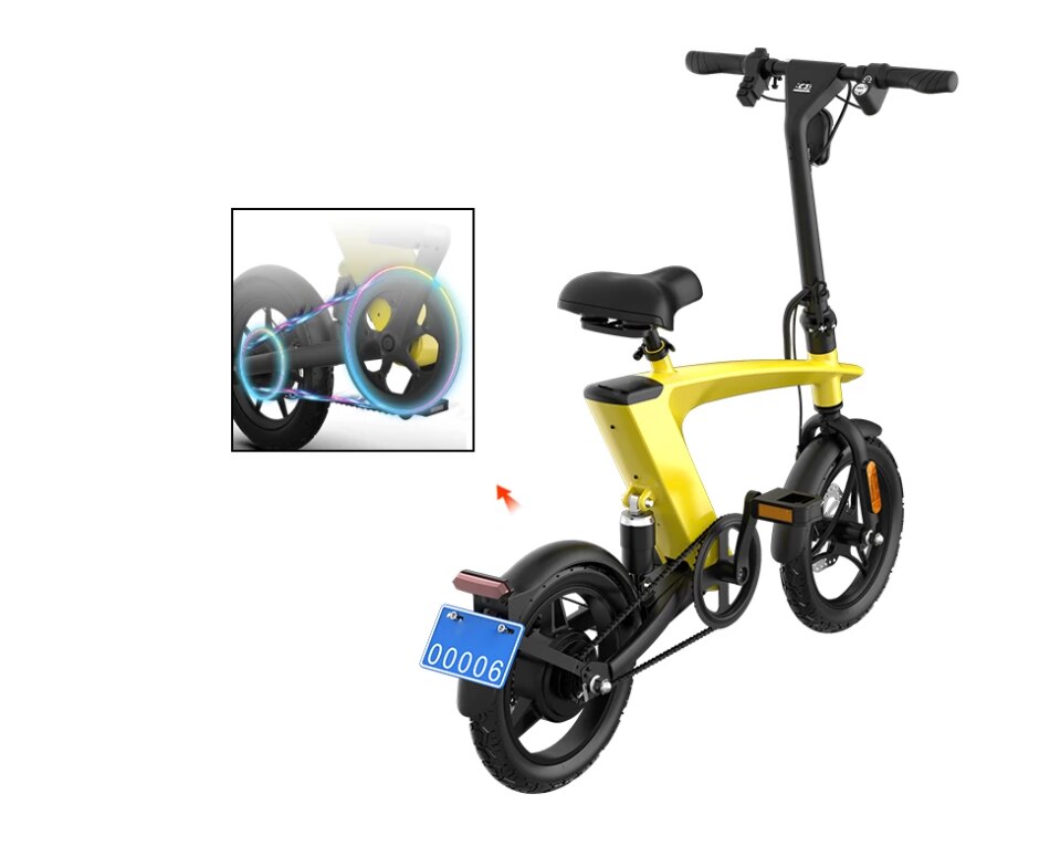 Newest Version HX H1 Mini E-Bike 36V 250W Riding/ Electric Bike with Rear Spring shock Absorber