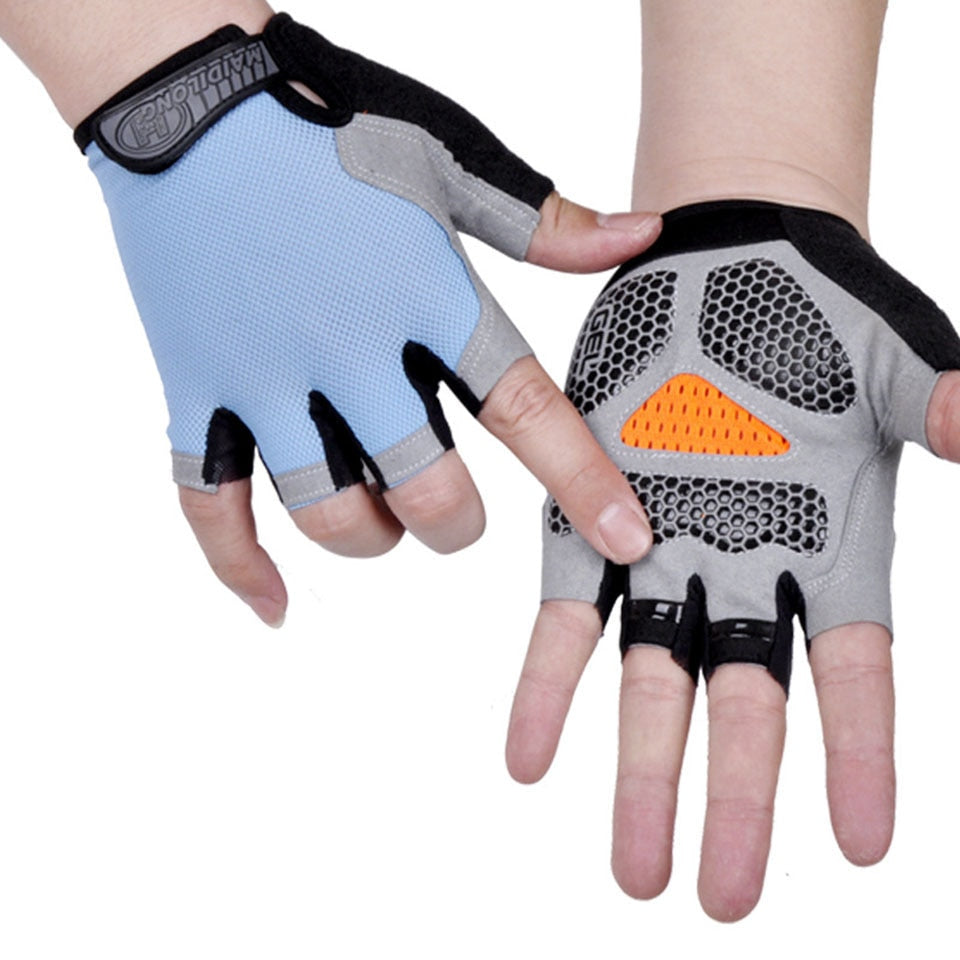 Cycling Anti-slip, Anti-sweat, unisex Half Finger Bicycle Gloves.