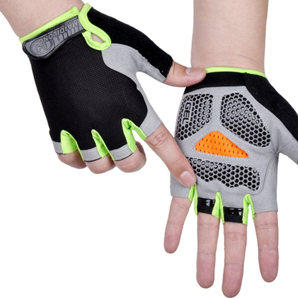 Cycling Anti-slip, Anti-sweat, unisex Half Finger Bicycle Gloves.