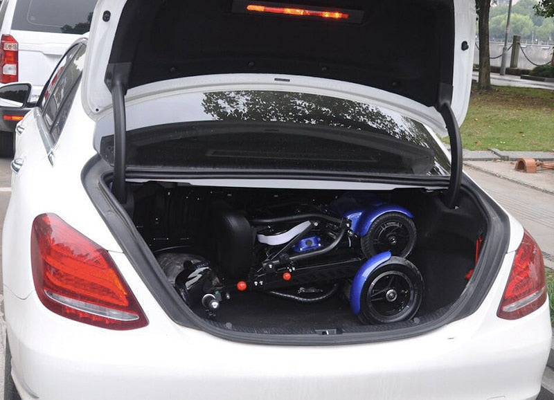 Perfect travel transformer 4 wheel folding mobility scooter. Electric scooter