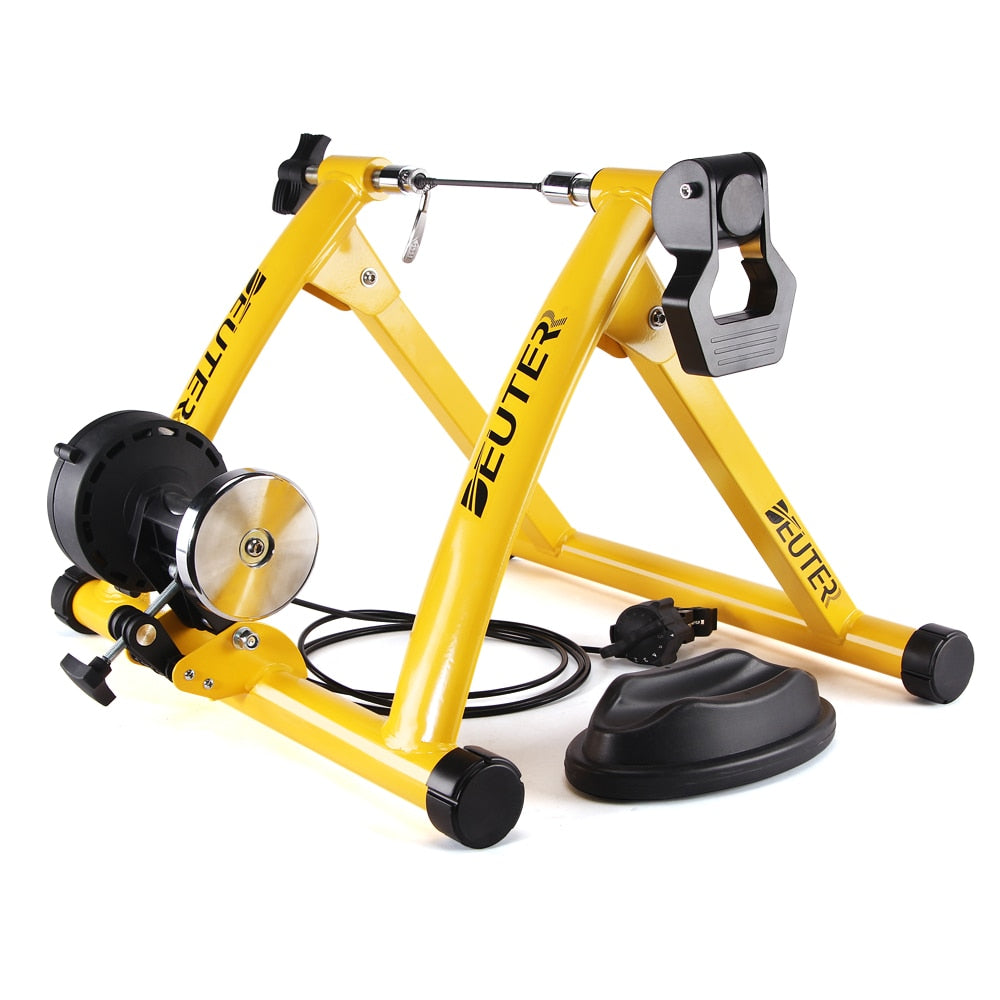Indoor Exercise Bicycle Trainer. 6 Levels Home Bike Trainer MTB Road Bike Cycling Training Roller Bicycle Rack Holder Stand