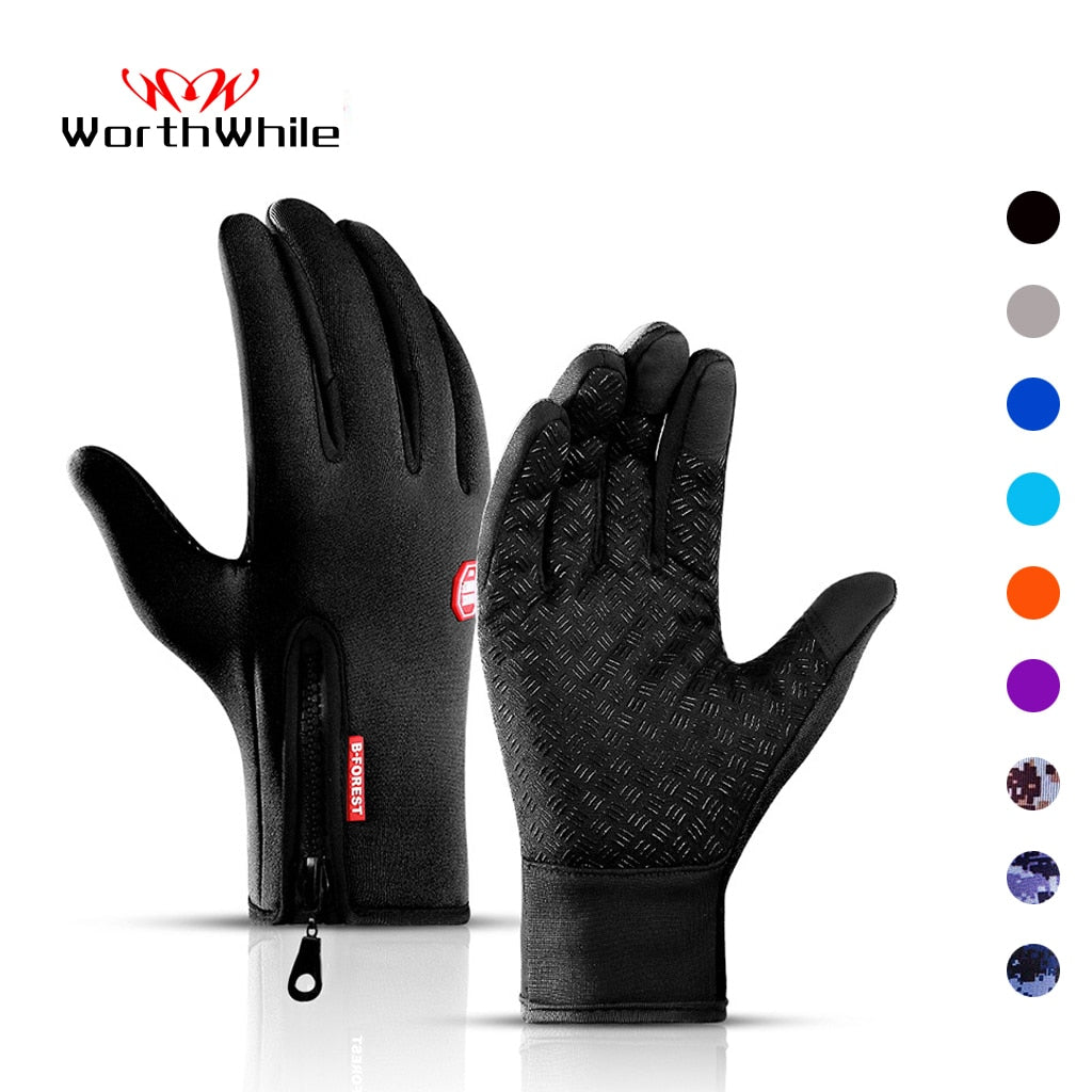 Winter Cycling Gloves Touchscreen Full Finger Glove Waterproof Outdoor Bike, Skiing, and Motorcycle Riding